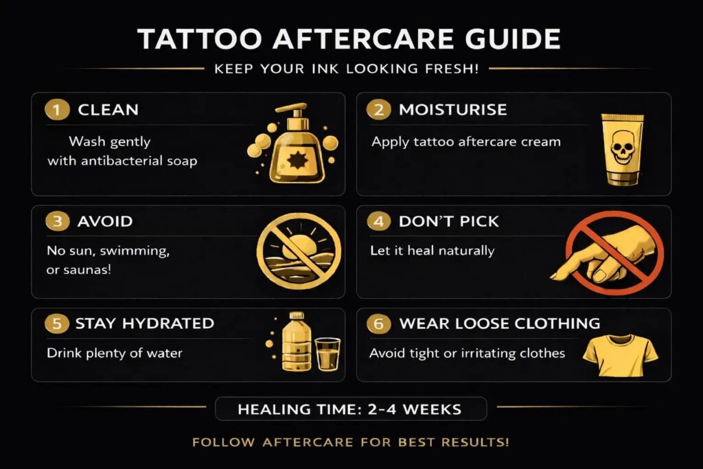 tattoo aftercare infographic